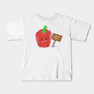 cute funny bell pepper cartoon Kids T-Shirt